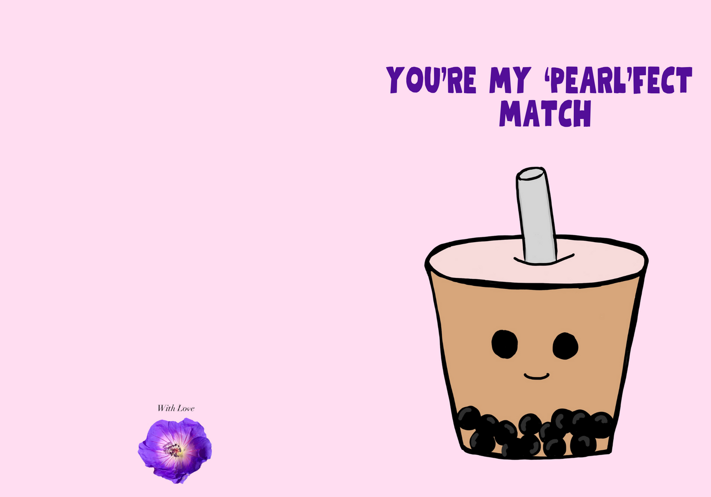 Boba Valentine's Day Card