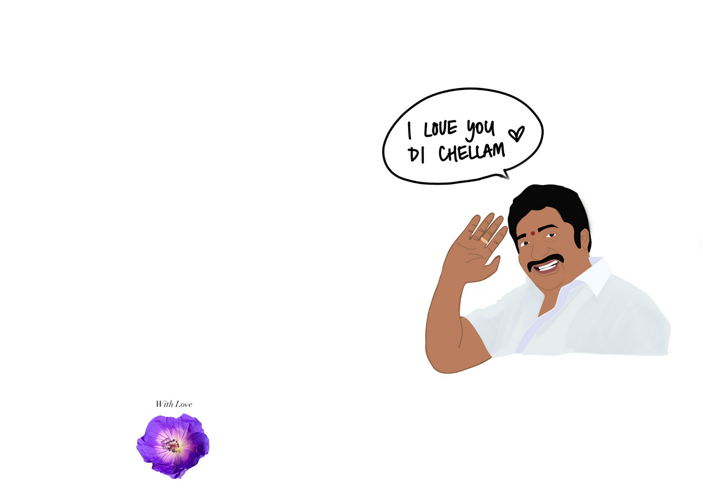 "I love you di Chellam" Card