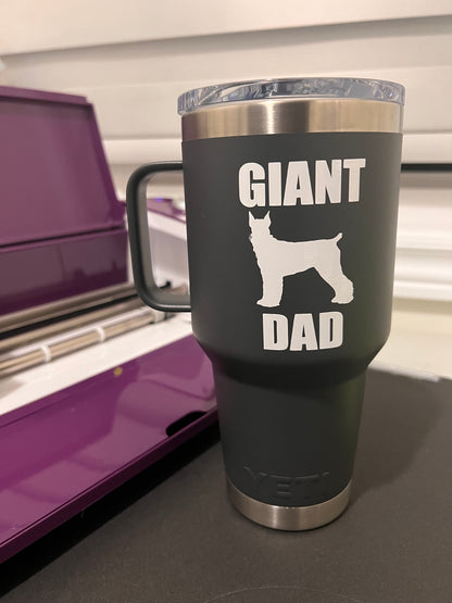 "Giant schnauzer Mom/Dad" decal