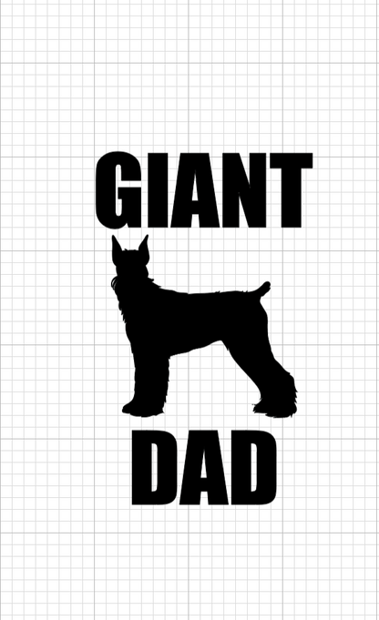 "Giant schnauzer Mom/Dad" decal