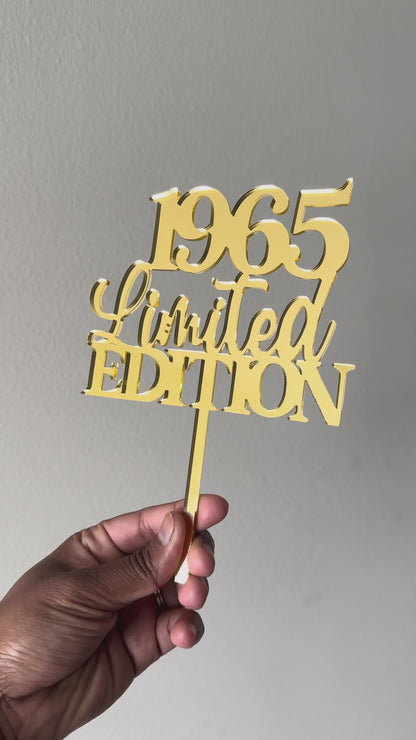 Custom Year "Limited Edition" Cake Topper